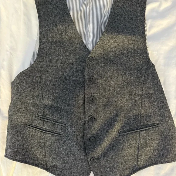 John Varvatos Charcoal Vest